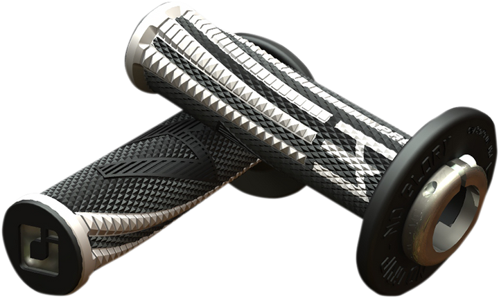 ODI Emig Pro V2 Lock-On Grips with Throttle Tube, Gray/Graphite, H36EPHG