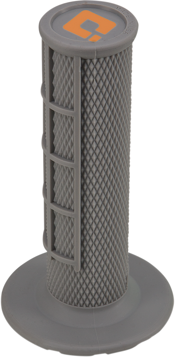 ODI MX Half Waffle Lock-On Grips with Throttle Tube, Soft Gray H36HWG