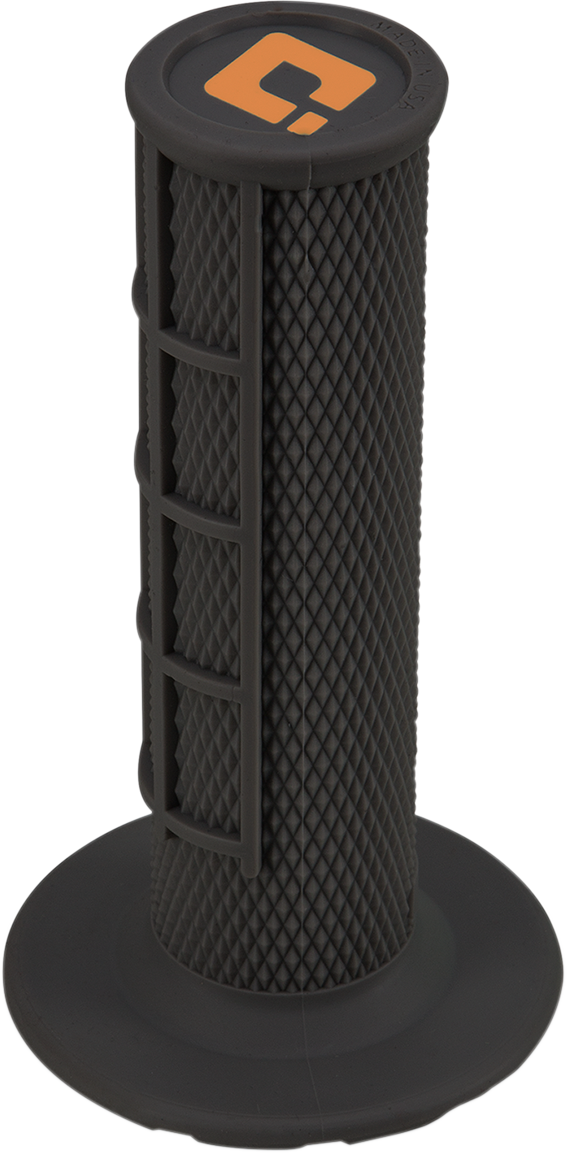 ODI MX Half-Waffle Lock-On Grips with Throttle Tube, Graphite, H36HWH
