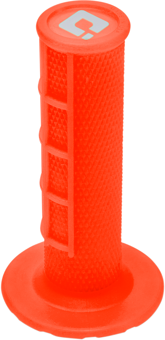ODI MX Half-Waffle Lock-On Grips with Throttle Tube, Fluorescent Orange – H36HWO
