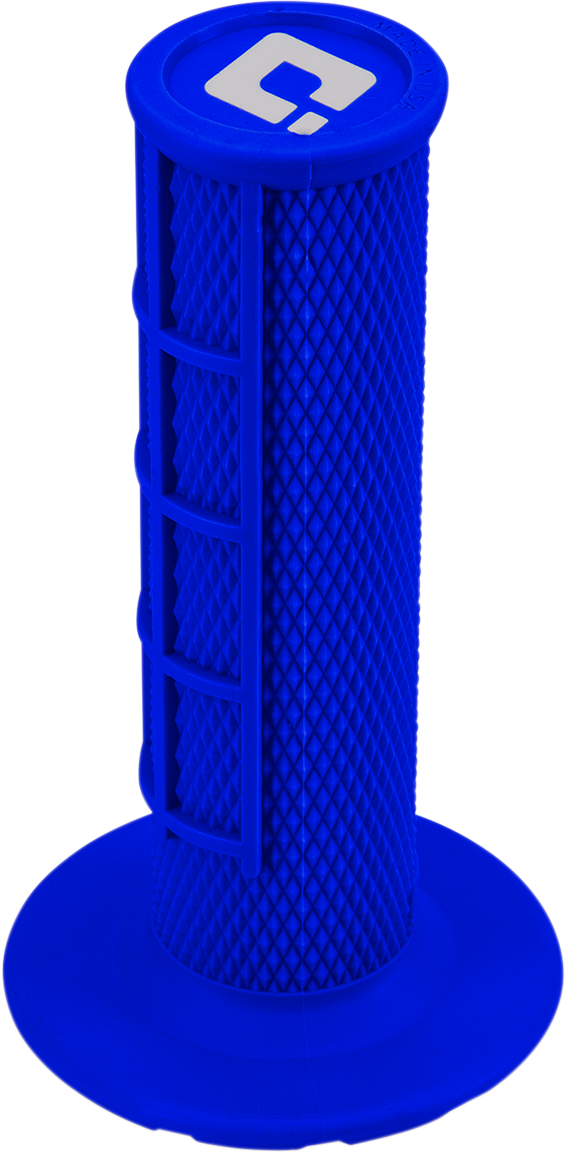 ODI MX Half-Waffle Lock-On Grips with Throttle Tube, Blue, H36HWU
