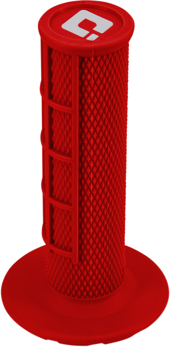 ODI MX Half-Waffle Lock-On Grips with Throttle Tube, Red – H36HWR