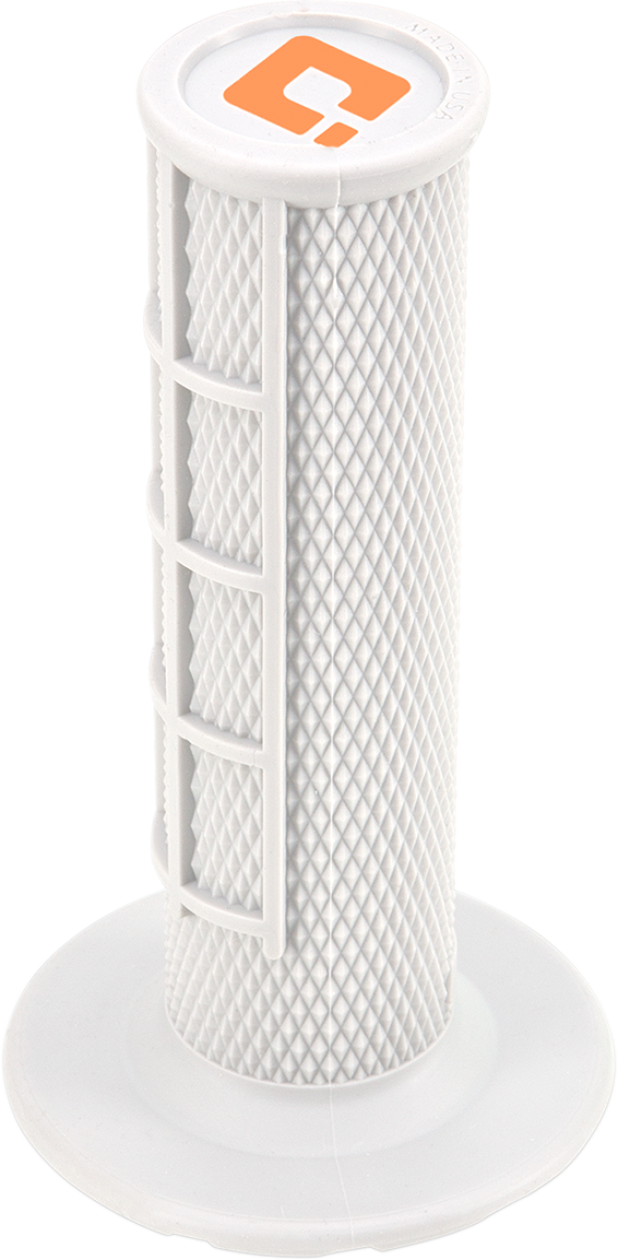 ODI MX Half-Waffle Lock-On Grips with Throttle Tube, White, H36HWW