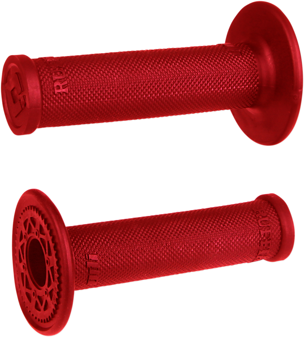 ODI Ruffian MX Single-Ply No-Waffle Grips for 7/8-Inch Bars, Red, H00RFR