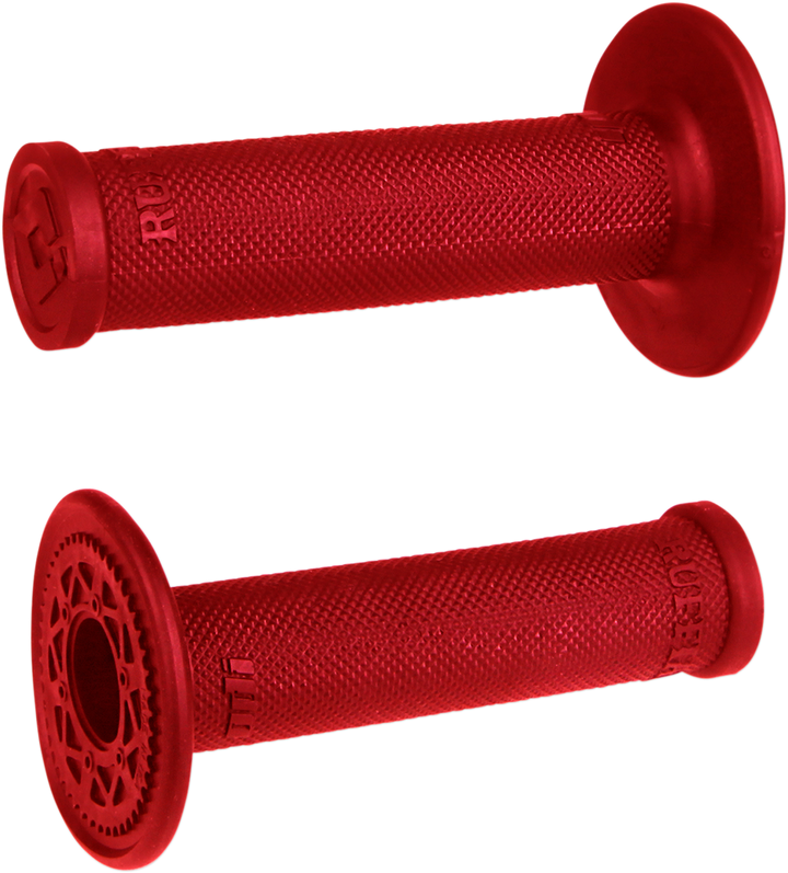 ODI Ruffian MX Single-Ply No-Waffle Grips for 7/8-Inch Bars, Red, H00RFR