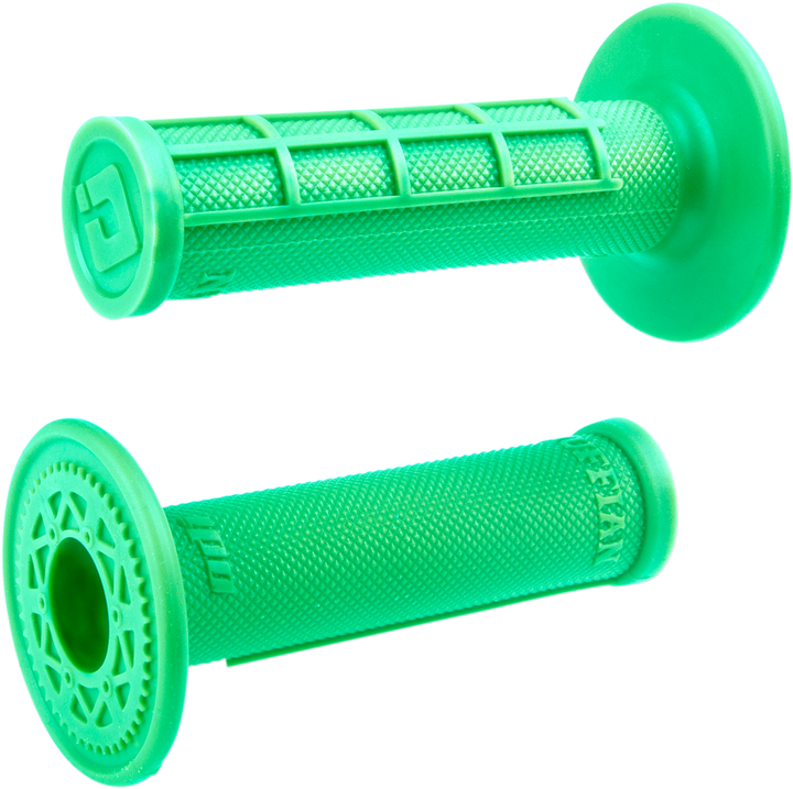 ODI Ruffian Half Waffle Fluorescent Green Grips H01RFFN for 7/8-Inch Handlebars