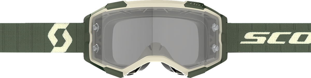 SCOTT Fury LS Goggle - Kaki Green - Light Sensitive - Gray