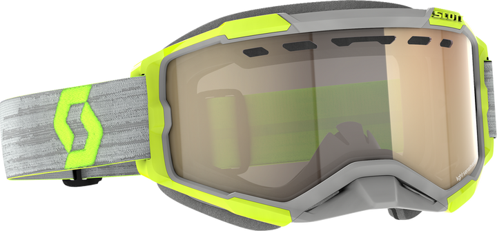 SCOTT Fury LS Snow Goggle - Gray/Yellow - Light Sensitive - Bronze Chrome Lens