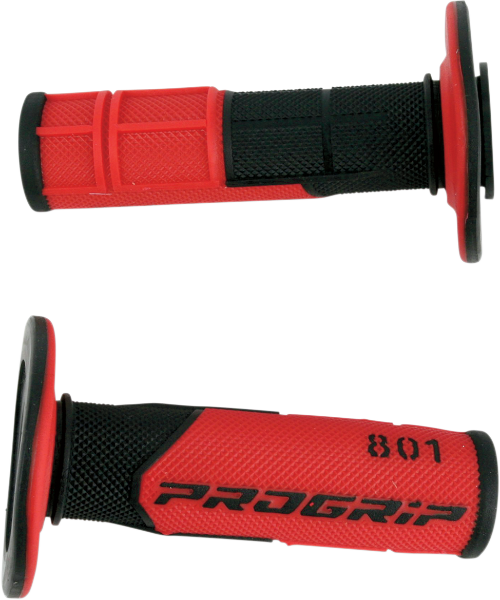 PRO GRIP 801 Hybrid Duo-Density Cross Grips, Black/Red, PA080100NERO