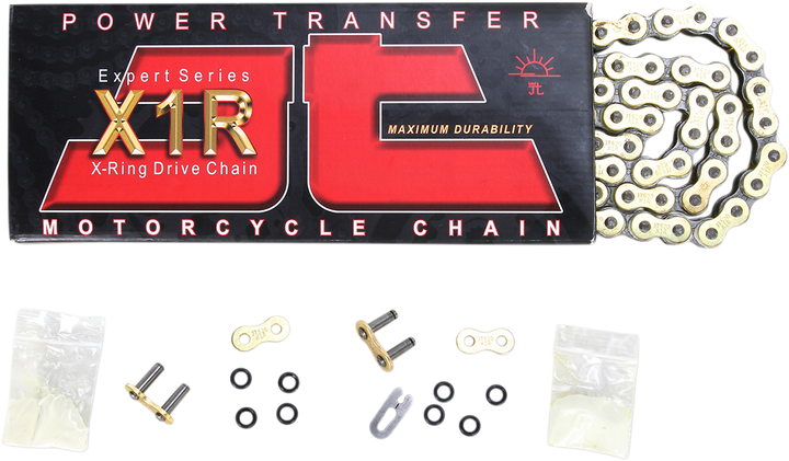JT Chains 520 X1R Heavy-Duty Gold X-Ring Drive Chain, 120 Links, JTC520X1RGB120DL