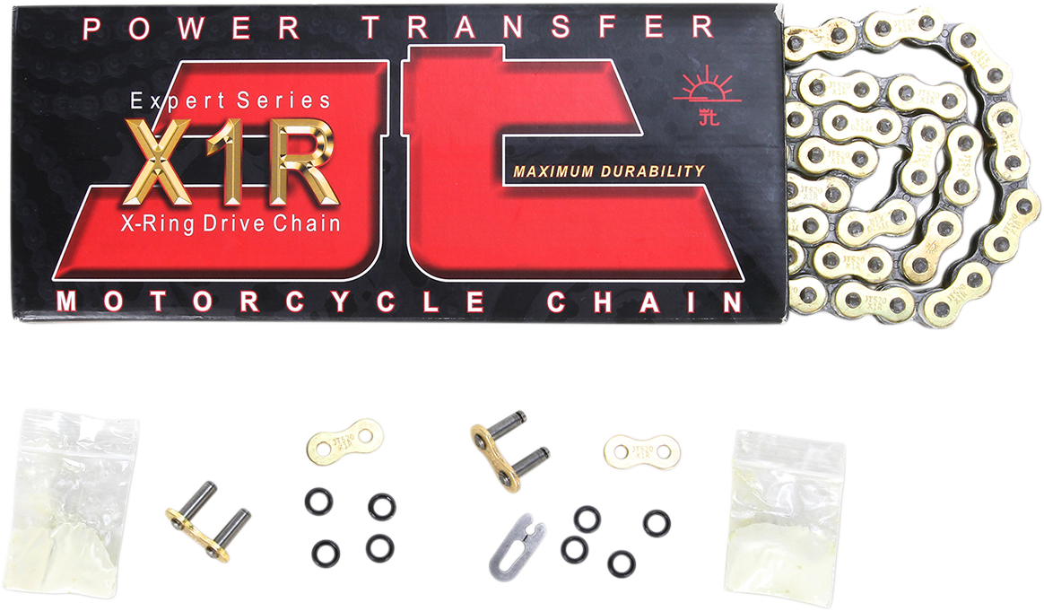 JT Chains 520 X1R Heavy-Duty Gold X-Ring Drive Chain, 124 Links – JTC520X1RGB124DL