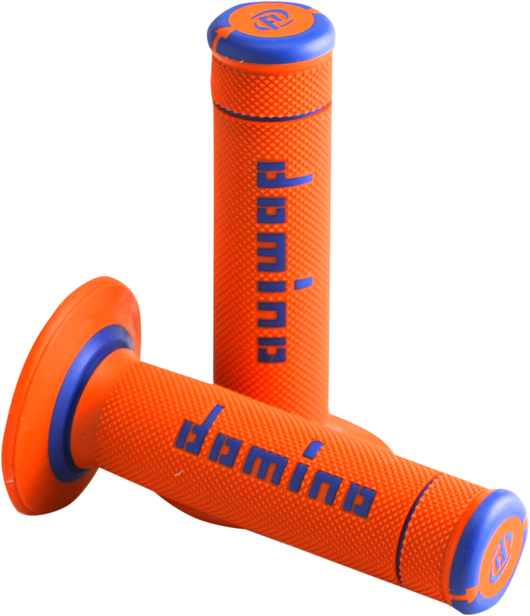 DOMINO Xtreme Dual-Compound Motorcycle Grips Orange/Blue A19041C4845A7-0