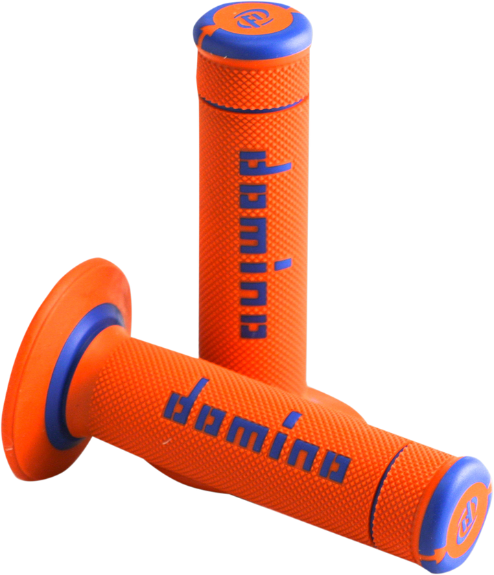 DOMINO Xtreme Dual-Compound Motorcycle Grips Orange/Blue A19041C4845A7-0