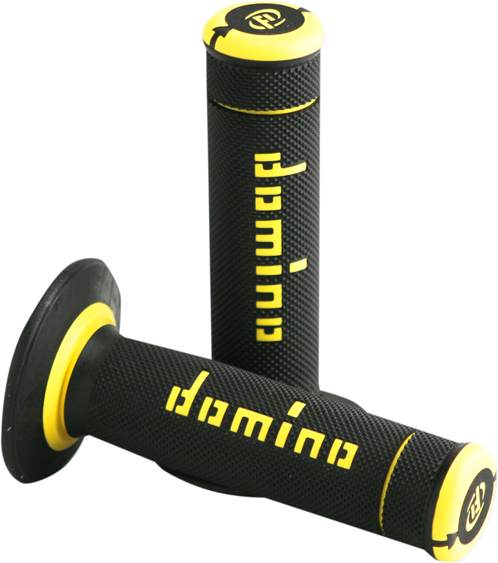 DOMINO Xtreme Black/Yellow Dual-Compound Motorcycle Grips A19041C4740A7-0