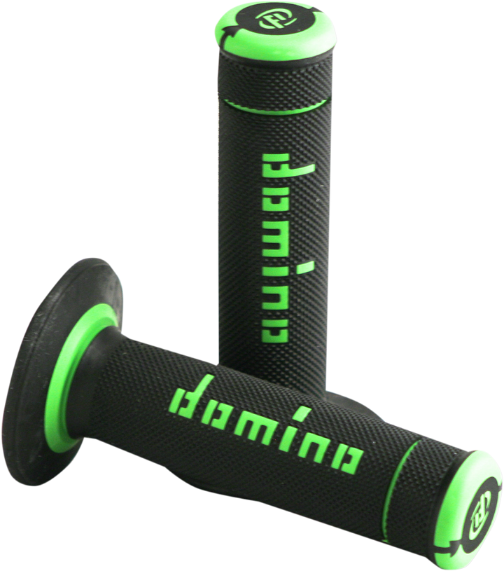 DOMINO Xtreme Dual-Compound Motorcycle Grips Black/Green A19041C4440A7-0