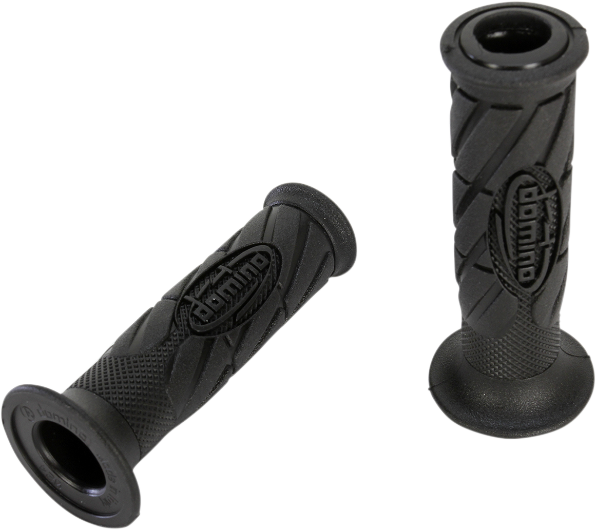 DOMINO Parco Motorcycle Grips, 120 mm, Open Ends, Black - Part 5519.82.40.06-0