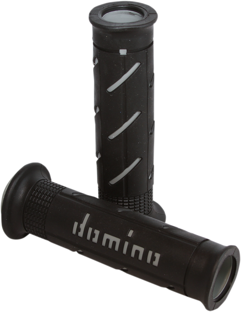 DOMINO XM2 Black and Gray Dual-Compound Motorcycle Grips A25041C5240C7-0