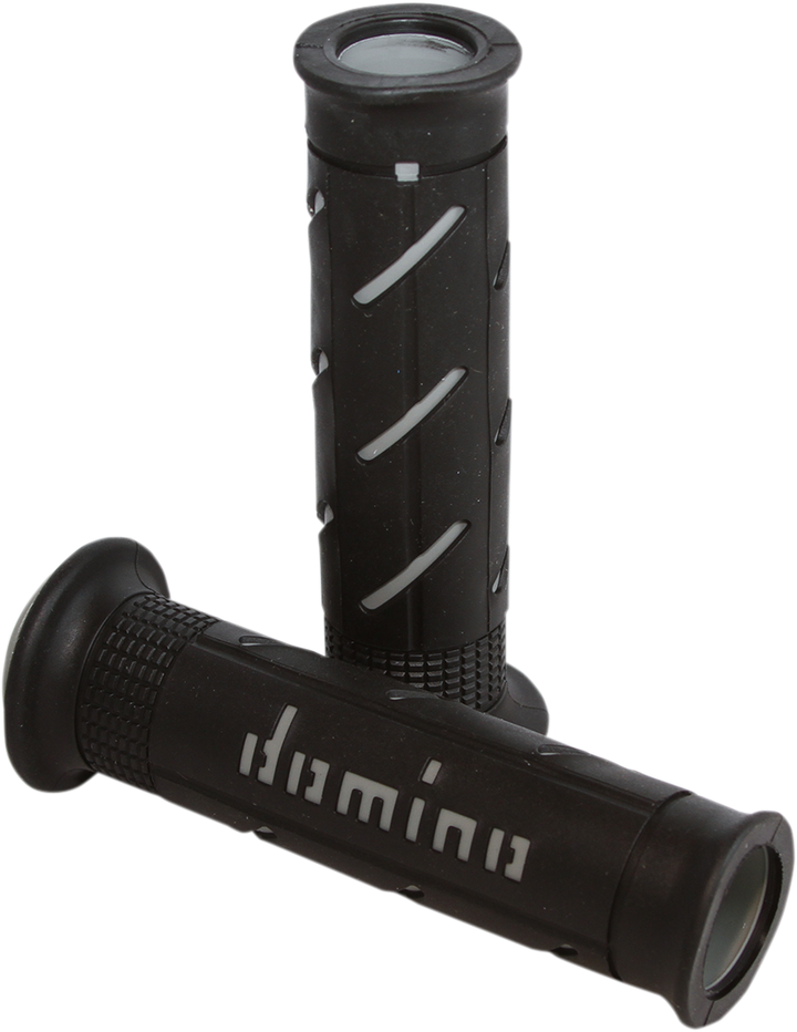 DOMINO XM2 Black and Gray Dual-Compound Motorcycle Grips A25041C5240C7-0