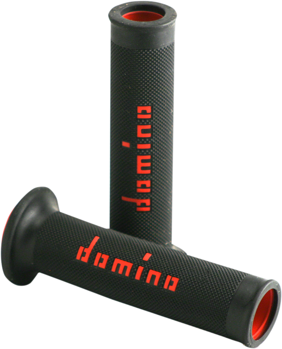 DOMINO MotoGP Dual-Compound Motorcycle Grips, Black/Red - A01041C4240B7-0
