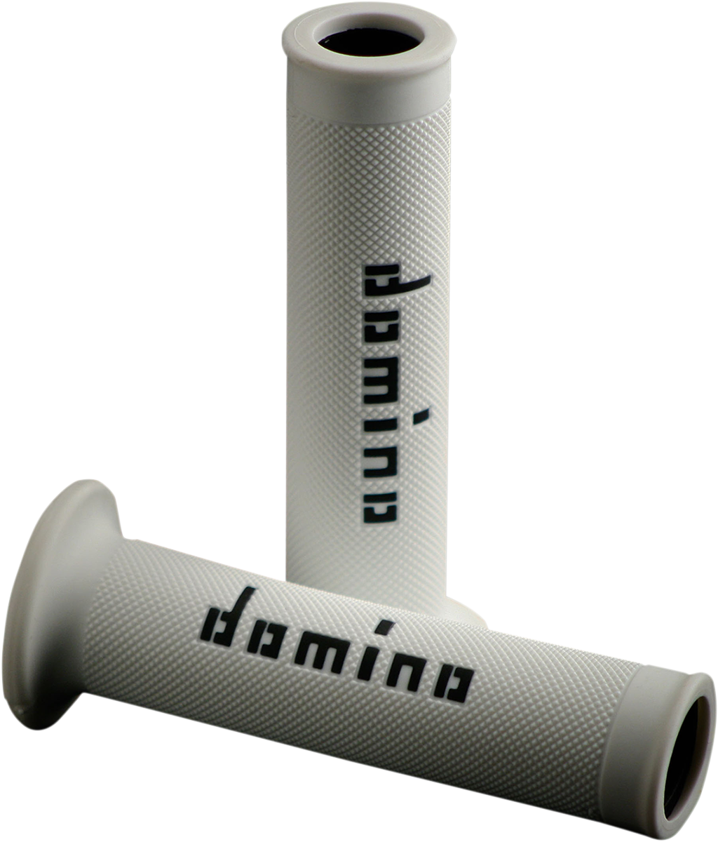 DOMINO MotoGP Dual-Compound Road Race Grips, White/Black – A01041C4046B7-0