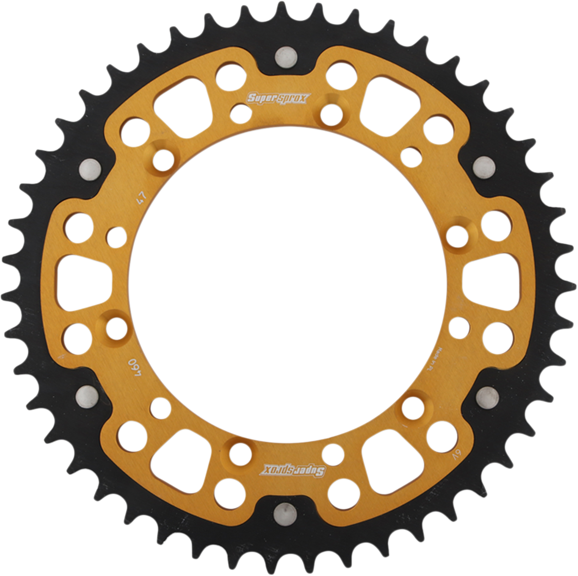 SUPERSPROX Stealth Rear Sprocket 47-Tooth Gold Kawasaki/Suzuki RST-460-47-GLD