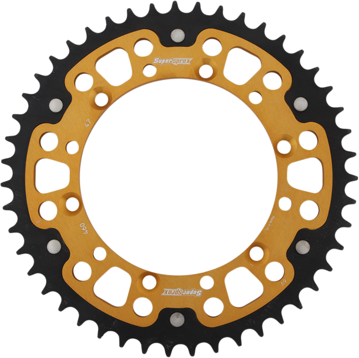 SUPERSPROX Stealth Rear Sprocket 47-Tooth Gold Kawasaki/Suzuki RST-460-47-GLD