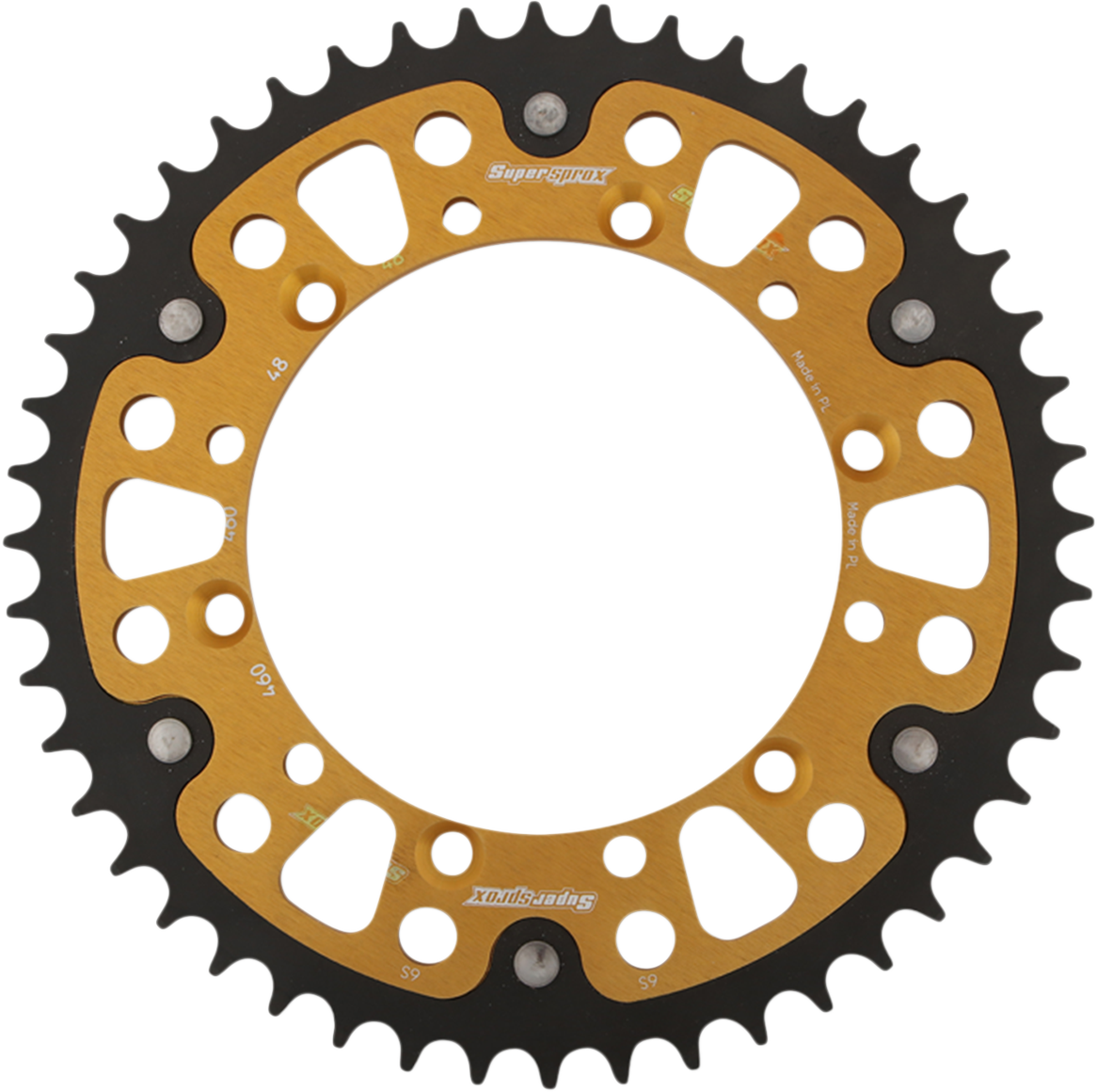 SUPERSPROX Stealth Rear Sprocket RST-460-48-GLD, 48-Tooth Gold Kawasaki/Suzuki