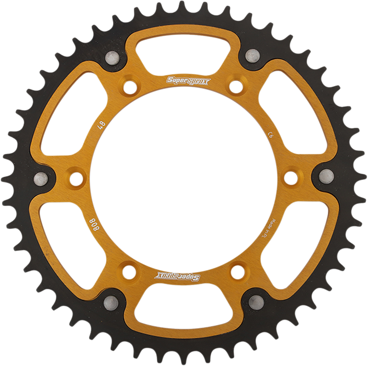 Supersprox Stealth RST-808-48-GLD 48-Tooth Gold Rear Sprocket for Kawasaki and Suzuki