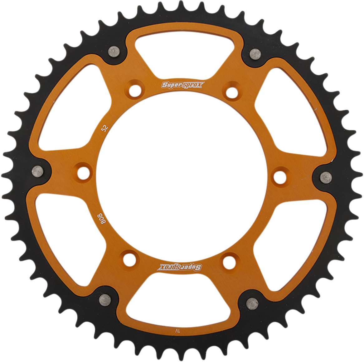 SUPERSPROX Stealth RST-808-52-GLD 52-Tooth Gold Rear Sprocket for Kawasaki and Suzuki
