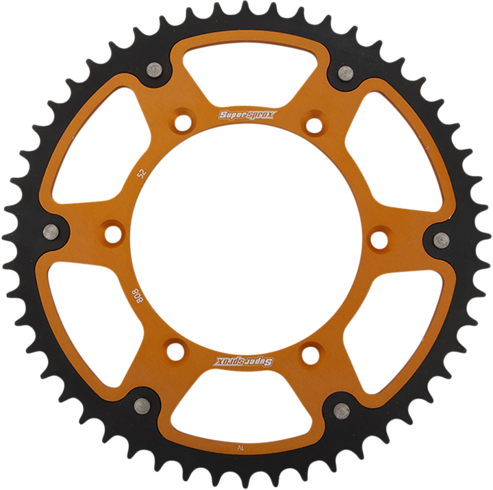 SUPERSPROX Stealth RST-808-52-GLD 52-Tooth Gold Rear Sprocket for Kawasaki and Suzuki