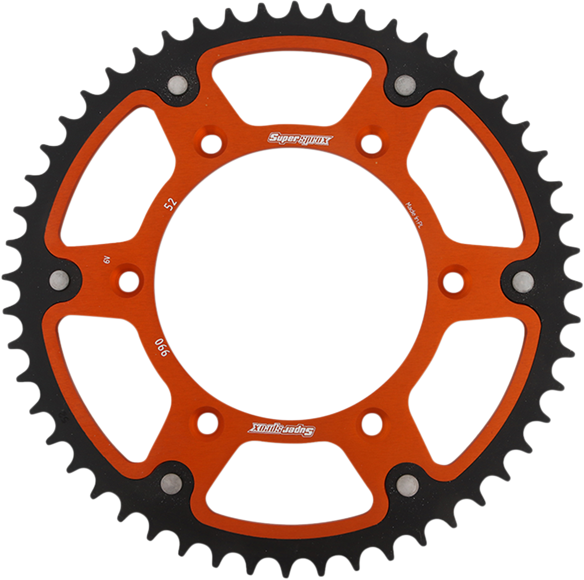 Supersprox Stealth Rear Sprocket 52-Tooth Orange RST-990-52-ORG for Husaberg, Husqvarna and KTM