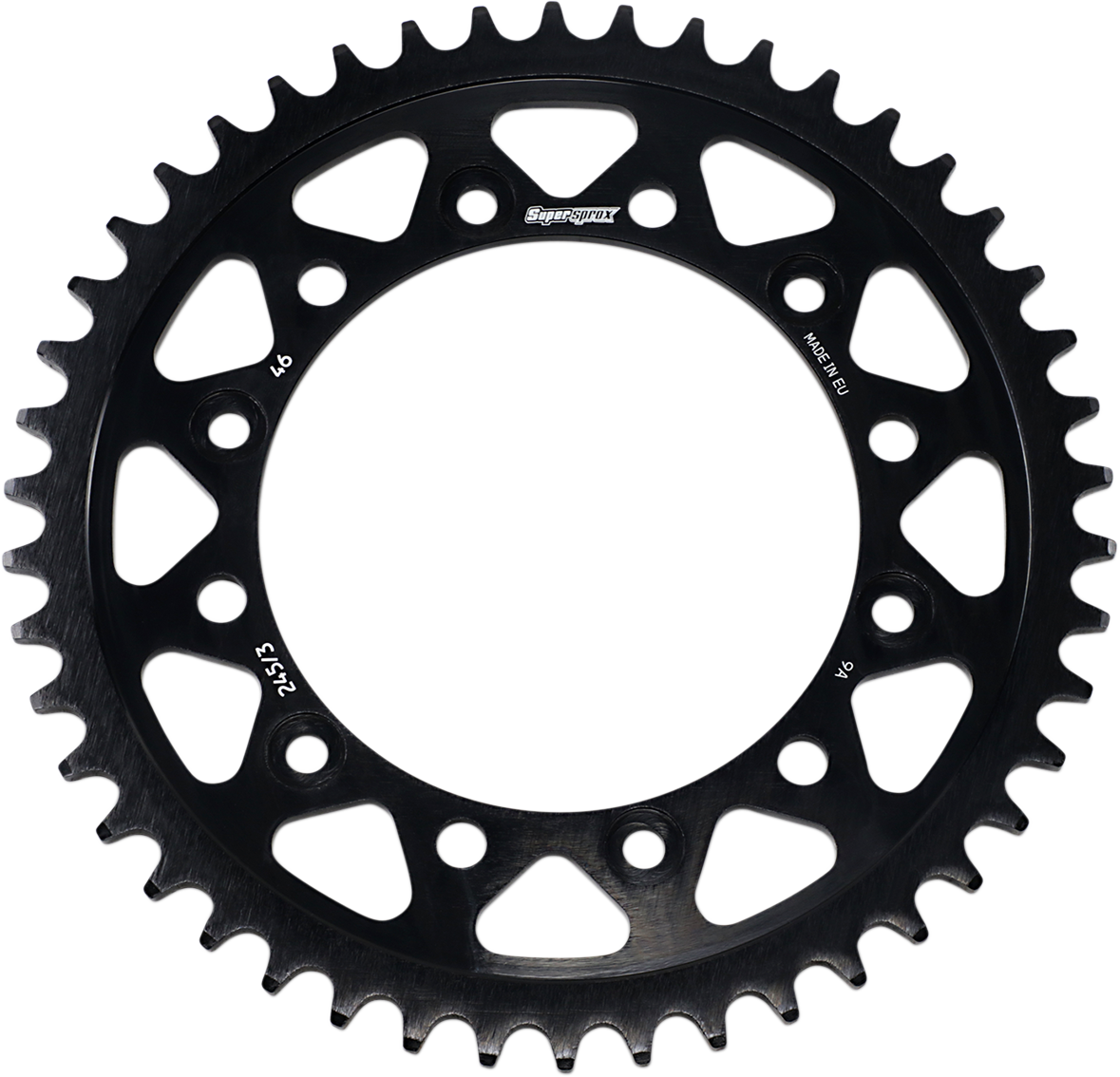 SUPERSPROX Edge Rear Sprocket 46-Tooth Black Honda/Yamaha RFA-2453-46-BLK