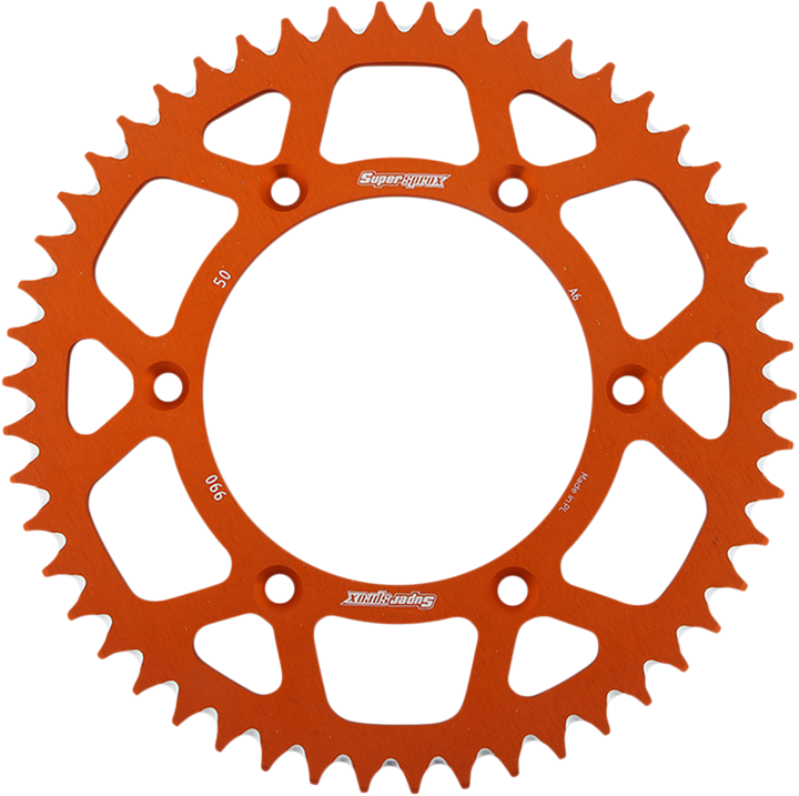 SUPERSPROX RAL-990-50-ORG Rear Sprocket, Orange, 50-Tooth for KTM, Husqvarna and Husaberg