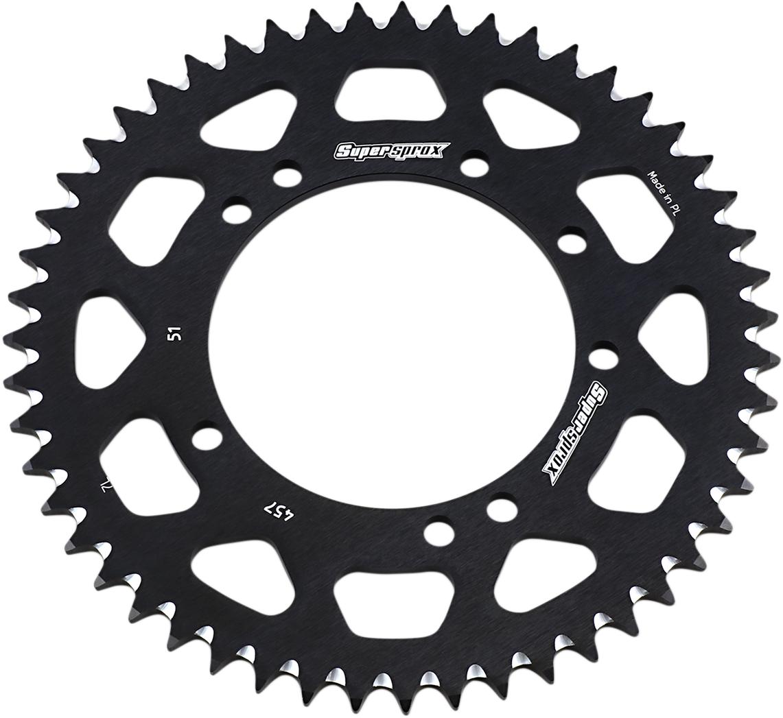 SUPERSPROX RAL-457-51-BLK Rear Sprocket, Black, 51-Tooth Kawasaki/Suzuki