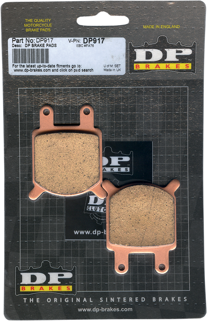 DP Brakes DP917 Standard Brake Pads for Kawasaki