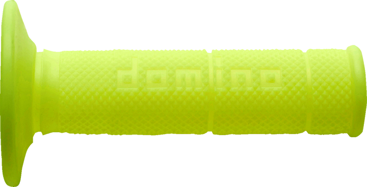 DOMINO Victor No-Waffle Motorcycle Grips, Fluorescent Yellow, Part Number 6131.82.50.06
