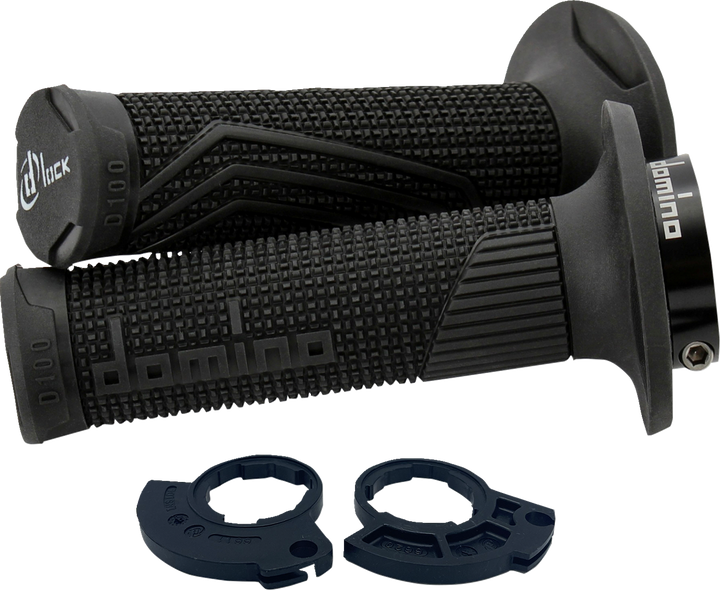 DOMINO D100 D-Lock Single-Cable Grips, Black, Part Number D10046C4000H7-0