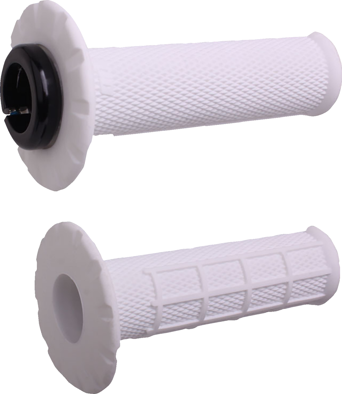 ODI Universal Lock-On Half-Waffle Grips, White/Black, Part H21UHWW