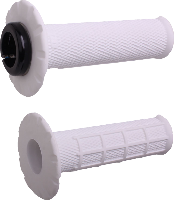 ODI Universal Lock-On Half-Waffle Grips, White/Black, Part H21UHWW