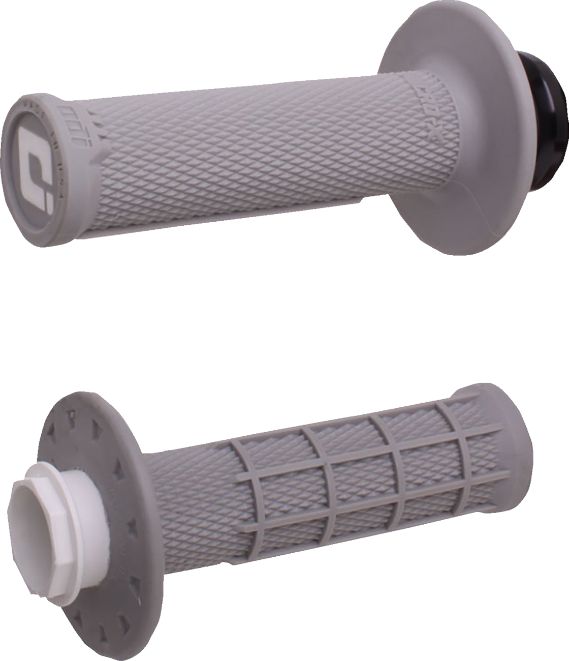 ODI Micro-X Half-Waffle V2 Lock-On Grips Gray/Silver H36MXG
