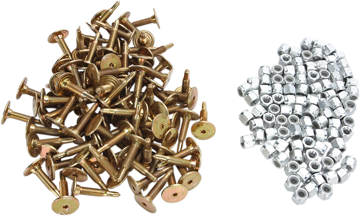 STUD BOY Power Point Carbide/Push-Through Studs with Power Tower Locknuts - 1.375" - 96 Pack 2166-P3