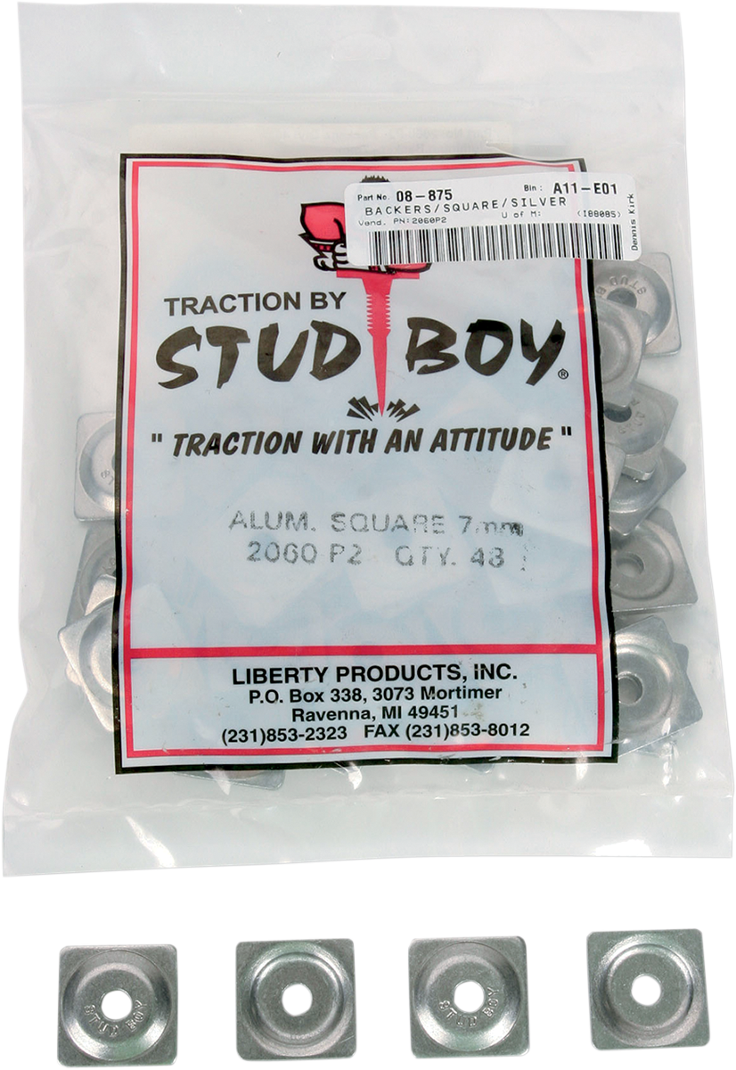 STUD BOY Backing Plates - Aluminum - 7 mm - 48 Pack 2060-P2