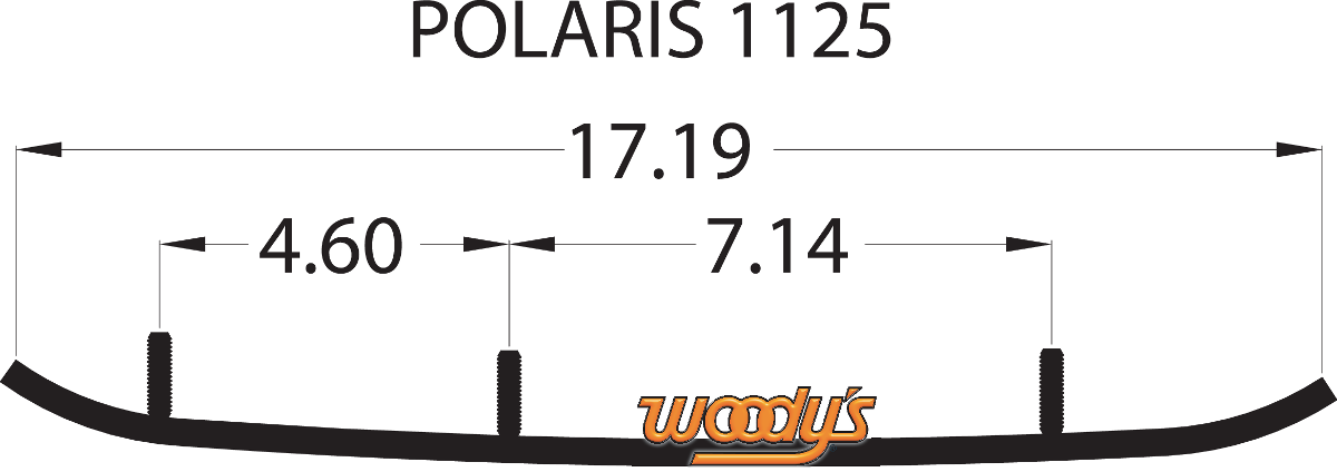 WOODY'S Executive Series™ Flat-Top® Runner - 8.0" - 60° - Polaris WPI-1125
