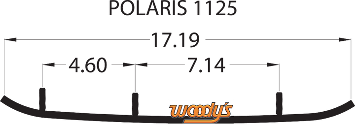 WOODY'S Executive Series™ Flat-Top® Runner - 8.0" - 60° - Polaris WPI-1125