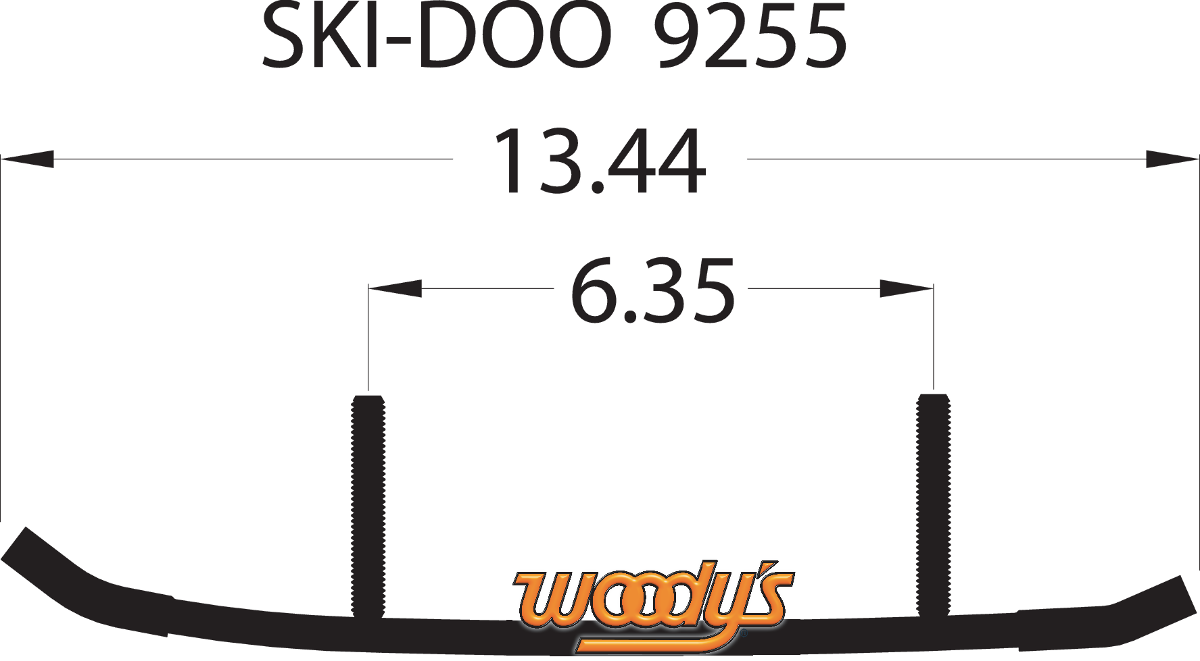 WOODY'S Wear Bar - Trail Blazer IV™ Flat-Top® - 6" - 60° - Ski-Doo TSD4-9255