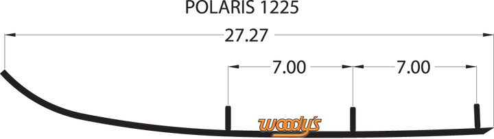 WOODY'S Executive Series™ Flat-Top® Runner - 8.0" - 60° - Polaris WPI-1225