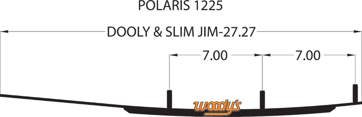 WOODY'S Dooly™ Runners - 4" - 90° - Polaris DP4-1225