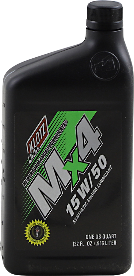 Klotz MX4 TechniPlate® Synthetic Engine Oil - 15W-50 - 1 U.S. quart