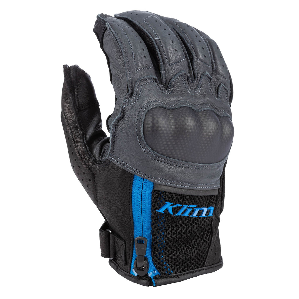 Klim Induction Glove - Asphalt - Electric Blue Lemonade