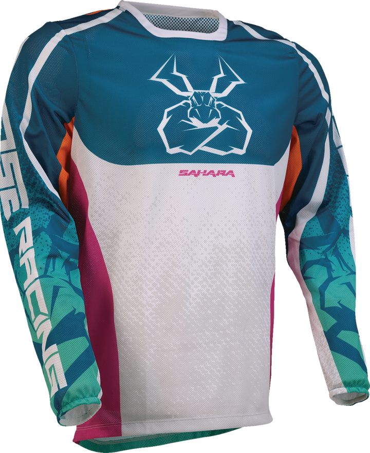 Moose Racing Sahara Jersey - Teal/Orange/Pink